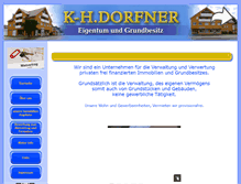Tablet Screenshot of dorfner-grundbesitz.de